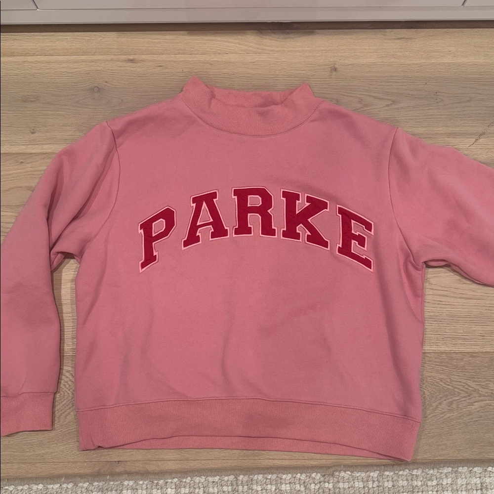 Parke Valentines Pink Mockneck Sweatshirt